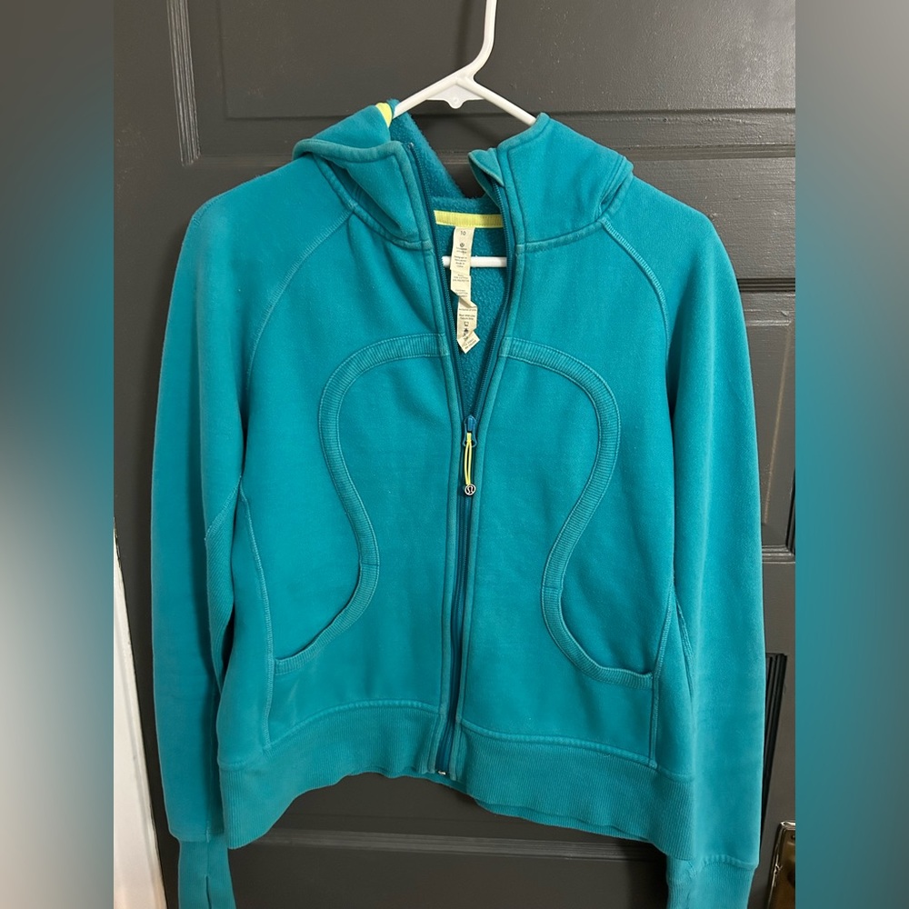 Blue Lululemon zip hoodie, size 10